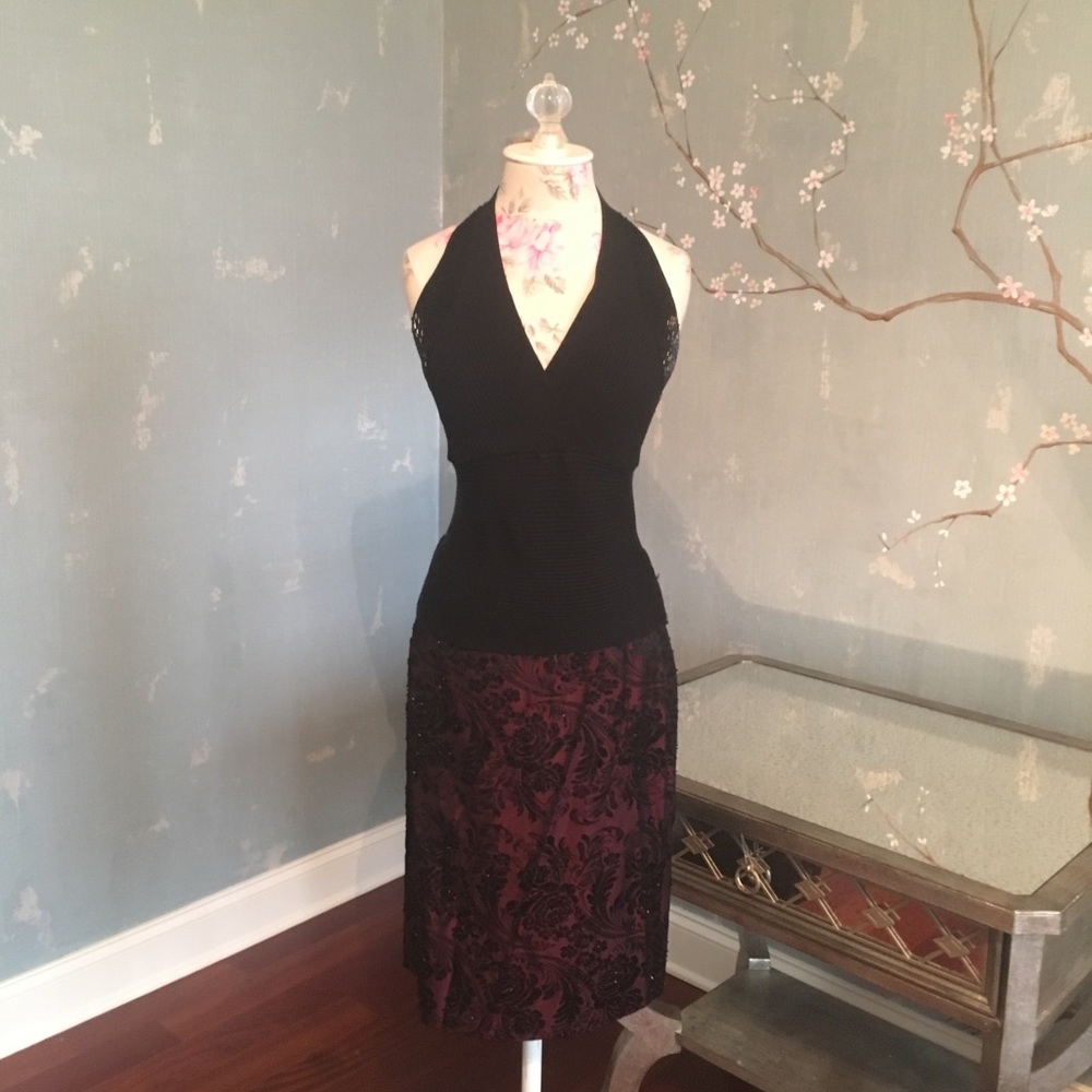 Black beaded top